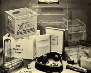 Picture showing some classic parts manufacturing by Mack Molding
