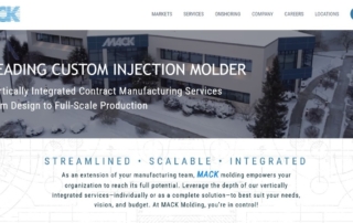 Image of the new Mack Molding Website