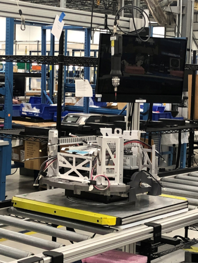 Photo of contact manufacturing services assembly line.